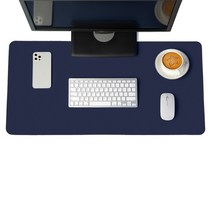 라벤더 비엔또 가죽 단면 방수 차선 장패드 90 x 45 cm + 버클 스트랩, 네이비, 90x45cm