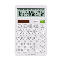 유니원 칼라계산기 QC-10, 화이트, 1개