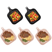 파스텔 아동용 간식접시 5p 세트, 1세트, 샌드베이지 3p + 블랙 2p