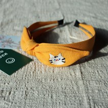비단길 아동용 큐트냥이 반다나 머리띠