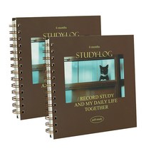 인디고 스터디로그 스터디플래너 6개월 만년형 2p, brown