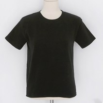 큐니걸스 여성용 피치기모 톡톡쫀쫀 피치 라운드 반팔티