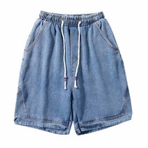 남성용 마켓A 포인트 밴딩 데님 반바지