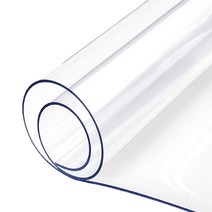 예피아 PVC 라운드 테이블매트, 투명매트2mm, 40cm x 50cm x 2mm