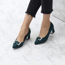 어바웃슈 바넬 큐빅 브로치 펌프스