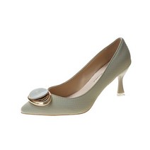 몬드스팟 여성 라운드 버클 스틸레토 힐 7cm YT_RB659_AY