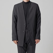 카포넬 남성용 심플 노카라 투버튼 수트 BSUT05