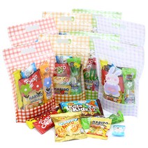 한봄 간식 구디백 단체 행사 과자 답례품 7종 x 8p + 라벨스티커 20p 세트, 1세트, 간식 8p + 라벨스티커 20p