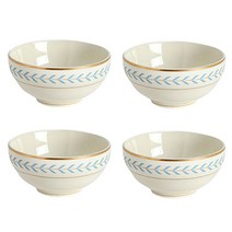 시라쿠스 리프 대접 13.8cm 4p, 단품, 블루로렐