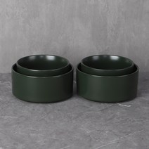 블룸엣홈 몬타지오 공기 2p + 대접 2p 세트, 그린, 그린, 공기 + 대접