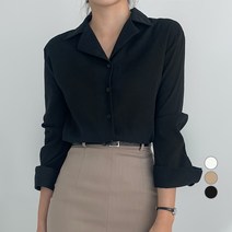 무드인더 여성용 기모 무지 셔츠