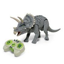 유앤원 다이노 트리케라톱스 RC 장난감, 그레이(공룡), 아이보리(조종기)
