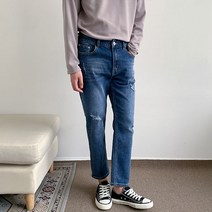 헤이진 남성용 총알 워싱 구제 청바지 2971