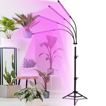 스마토이 스탠드형 LED 식물 성장조명 4구 + 삼각대 세트, 1세트