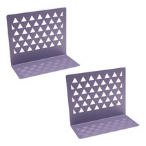 세모 펀칭 L형 철제 북앤드 YT_RA763 2p, 퍼플