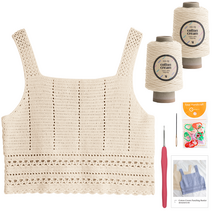 야나 코튼크림 펀칭 뷔스티에 DIY키트 세트, 802 크림베이지, 1세트