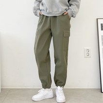가비진 여성용 따뜻 도톰 기모 밴드 카고 조거 팬츠 20-803A