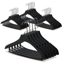 마켓플랜 여성용 명품 정장 옷걸이, 블랙, 20개입