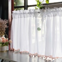 미니 폼폼 포인트 하프커튼