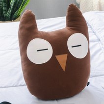 JH Company 푹신푹신 부엉이 쿠션, 브라운