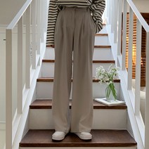 린다샵 여성용 베럴 핀턱 밴딩 슬랙스 PT6947K12