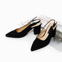 여성용 렐로이 스웨이드 슬링백힐 8cm