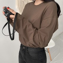 에이와비 여성용 어텀탄탄데이 라운드 티셔츠