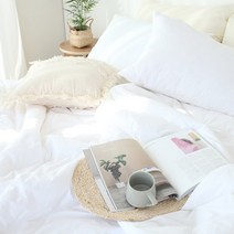 플레인 60수 순면 차렵이불 + 베개커버 세트