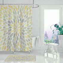플로즈 유니크 디자인 방수 욕실 샤워 커튼 L617A4 180 x 120 cm, 1개