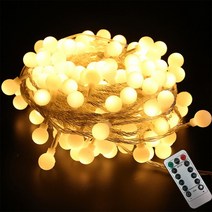 LED 리모트 앵두 캠핑 스트링라이트 80구 10m USB, 웜화이트