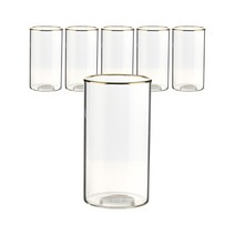 삼호유리 내열유리 유리컵 360ml, 골드, 6개