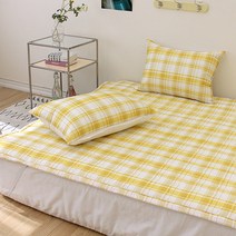 슈에뜨룸 폴인체크 세미마이크로 사계절 누빔패드, 옐로우