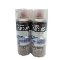 현대모비스 차량용 스프레이 페인트 2종, MW 클레시어실버, 투명, 1세트