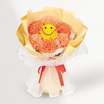 반짝반짝 LED 스마일 인형 꽃다발, 오렌지