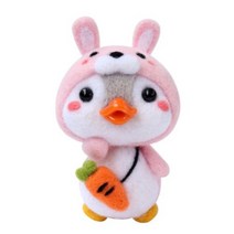 양모 니들 펠트 DIY 패키지, 1세트, 당근펭귄