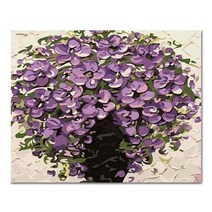 아디코 DIY 페인팅 정물화 명화그리기 50 x 40 cm, 보라 꽃다발(PG02)