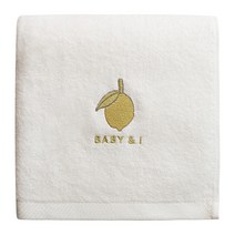 베이비앤아이 유아용 소프트 밤부 목욕 타올 모과 330g, 화이트, 1개