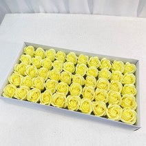 이플린 3겹 비누꽃 장미 50p, 연노랑