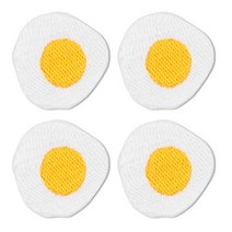 열접착식 계란후라이 와펜, 화이트옐로우, 4개