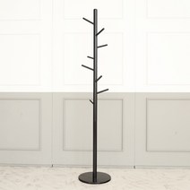 원목 스탠드 옷걸이, 블랙