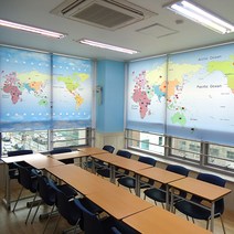 휴안블라인드 세계지도01 암막 실사 롤스크린
