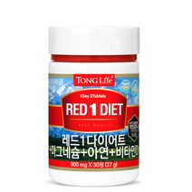 통라이프 레드 1 다이어트 가르시니아 + 마그네슘 + 아연 + 비타민D 27g, 1개, 30정