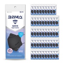 크리넥스 컴포트핏 마스크 대형 KFAD, 검정색, 50개, 1개입