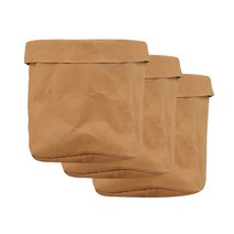 마켓감성 크래프트 종이봉투 10 x 10 cm, 브라운, 3개