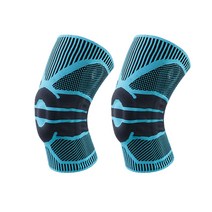 나야스타일 홈트레이닝 헬스 무릎 보호대 스카이블루블랙 YGYP-115-2 2p, 1세트