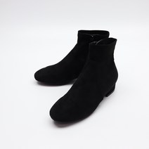 플랙슈 여성 쫀쫀 스웨이드 앵클부츠 4cm
