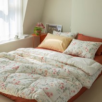 바자르 내추럴 순면워싱 차렵 이불 베개 세트