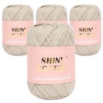 샤이니코튼 뜨개실 4p, 03 라이트베이지, 4개