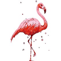 순잠 깜찍 모던 수채화 유채화 캐릭터 그림그리기 DIY 세트 40 x 50 x 1.6 cm, 22 홍색 백조