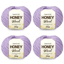니뜨 허니 울 뜨개실 30g x 4p, 22라벤더, 4개